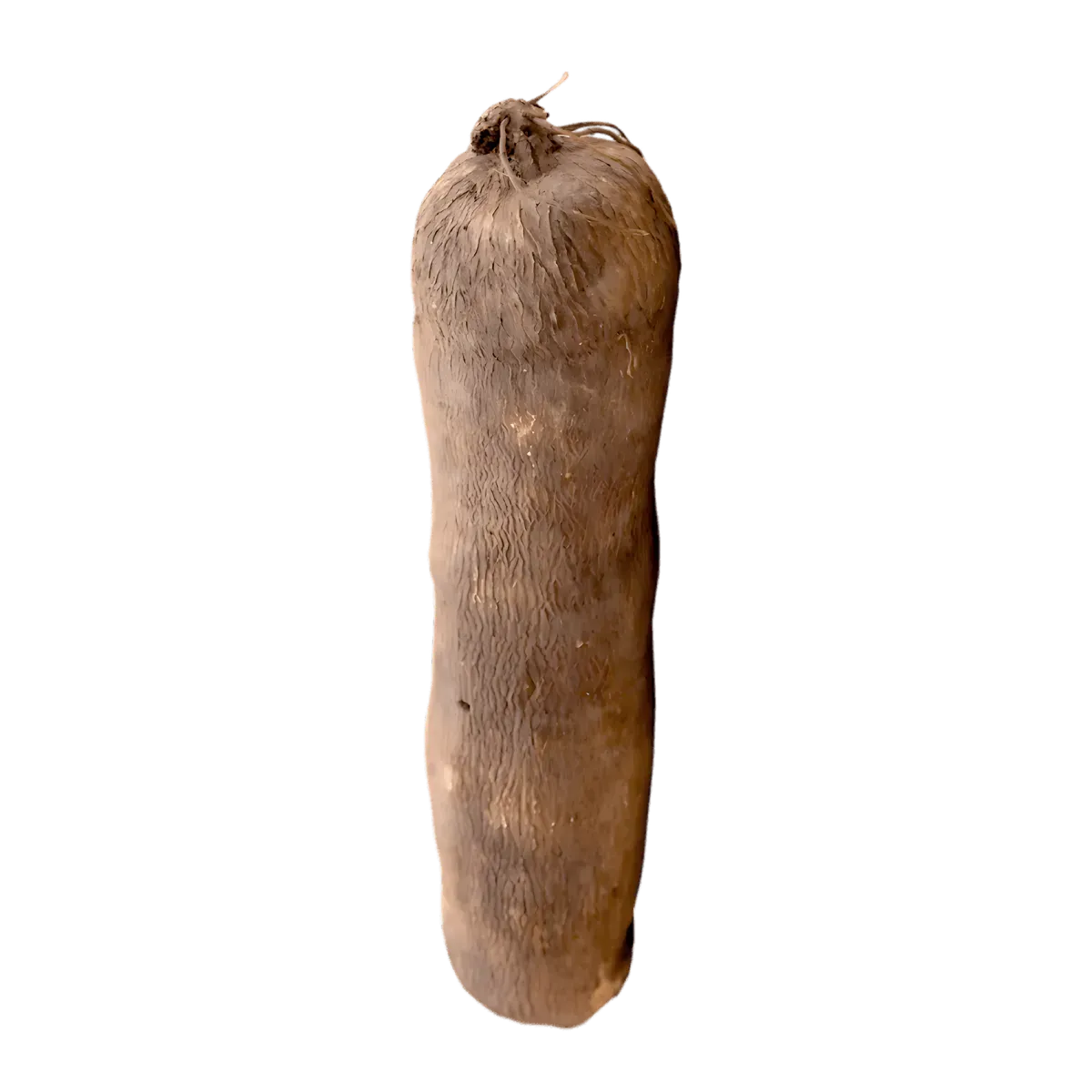 Igname entier non pelé, tubercule riche en glucides et fibres, idéal pour une alimentation saine et équilibrée.